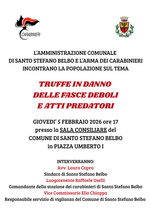 Serata informativa su truffe